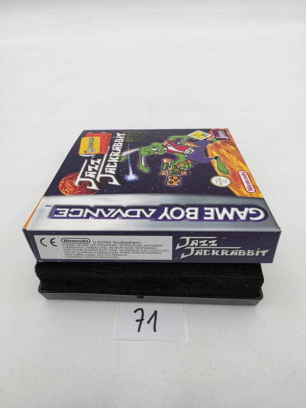 GAME BOY ADVANCE JAZZ JACKRABBIT ORIGINAL CARTON BOX
