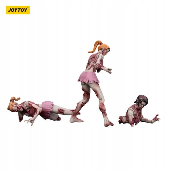 Zombie Dark Source cheerleader figurines, set of 3, 8 cm