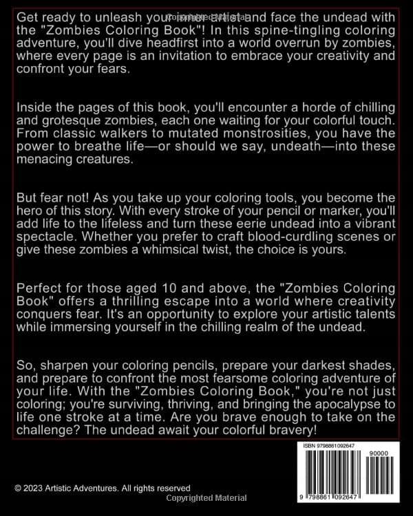 Zombies Colouring Book
