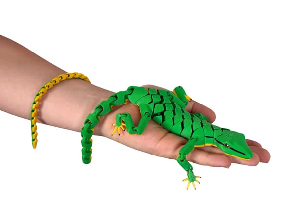 3D Long-tailed Lizard, 46 cm – flexible figurine, terrarium decoration