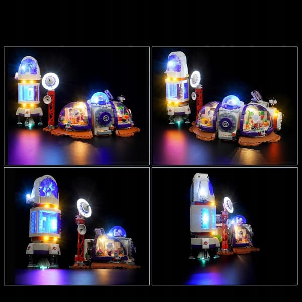 LED LIGHTING FOR LEGO BRICKS: Mars base, rocket, pilot, lights