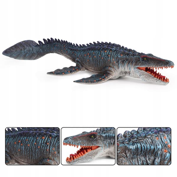 Mosasaurus Dinosaur Figurines, High-Quality Replica, 34 x 12.5 x 5.5 cm