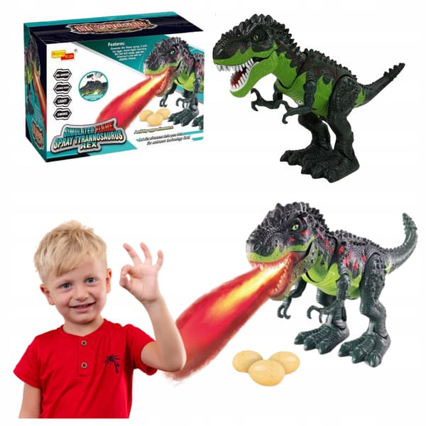 Interactive Dinosaur: Breathes Fire, Laying Eggs, Moves, Glows, Makes Sounds