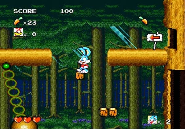 Tiny Toon Adventures: Busters’ Hidden Treasure – a Sega Mega Drive (Genesis) game.