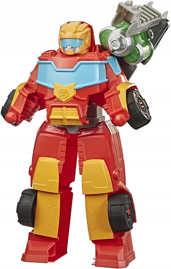 TRANSFORMERS RESCUE BOTS HOT SHOT 35cm LARGE 2-in-1