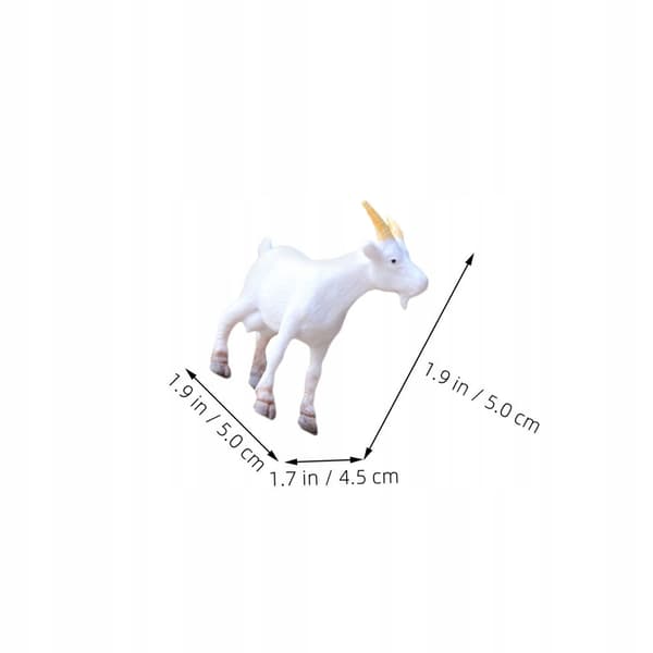 12 HAND-PAINTED PVC SHEEP FIGURINES FOR DECORATION