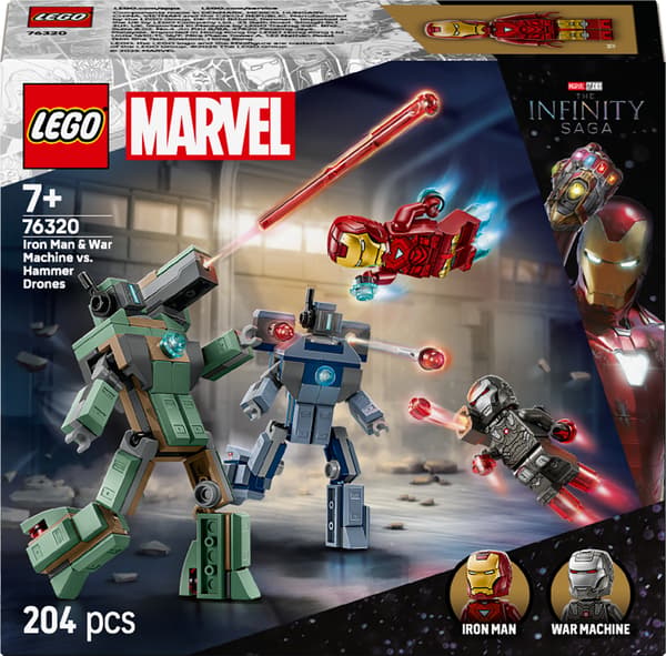 LEGO Marvel 76320 Iron Man and War Machine vs Hammer’s Drones