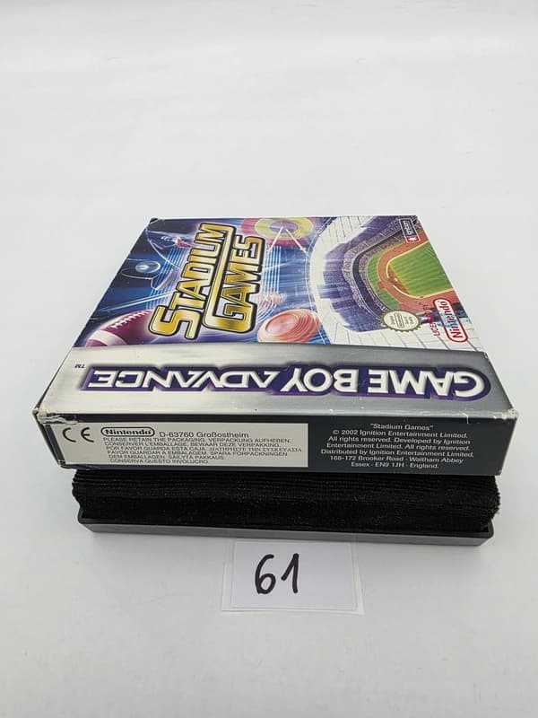 GAME BOY ADVANCE STADIUM GAMES – ORIGINAL CARDBOARD BOX