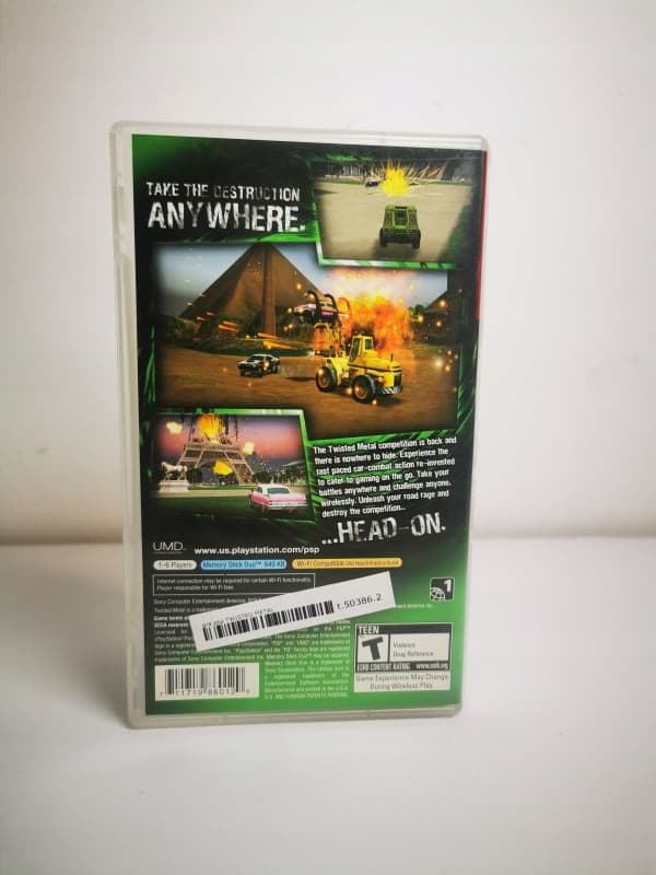 PSP game TWISTED METAL HEAD-ON