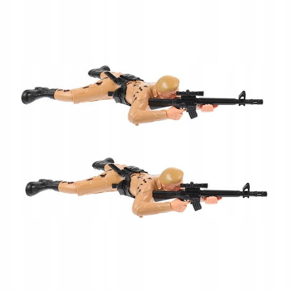 2 PLASTIC CRAWLING ARMY SOLDIERS FOR BOYS