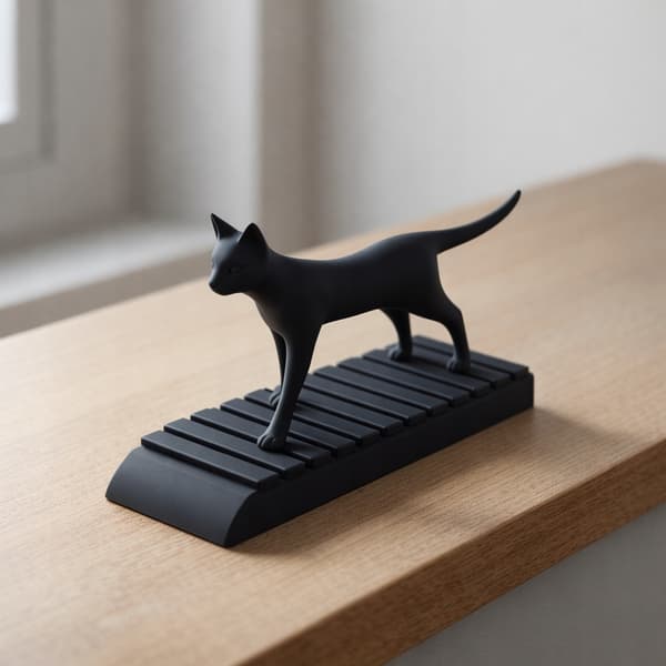 DECORATIVE CAT FIGURINE ON PIANO KEYS – MANY COLOURS