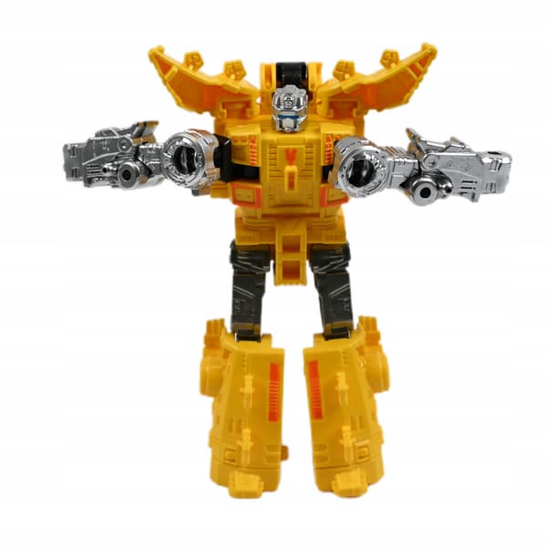 LARGE SET OF DINOSAUR ROBOT FIGURES (6 PIECES) THAT TRANSFORM INTO A MEGA ROBOT