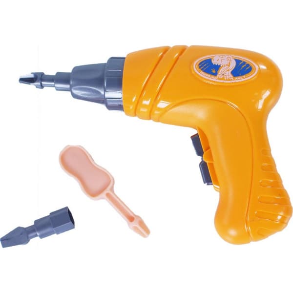 Rappa Screw-in Dinosaur: Velociraptor with a battery-powered screwdriver