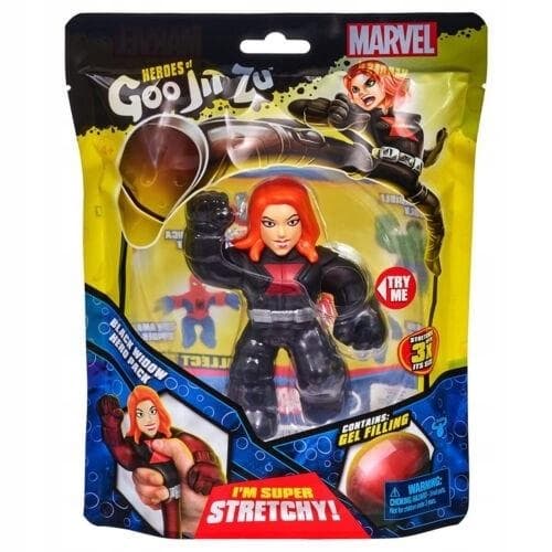 GIFT FOR A BOY: GOO JIT ZU TOY – MARVEL BLACK WIDOW RUBBER FIGURINE