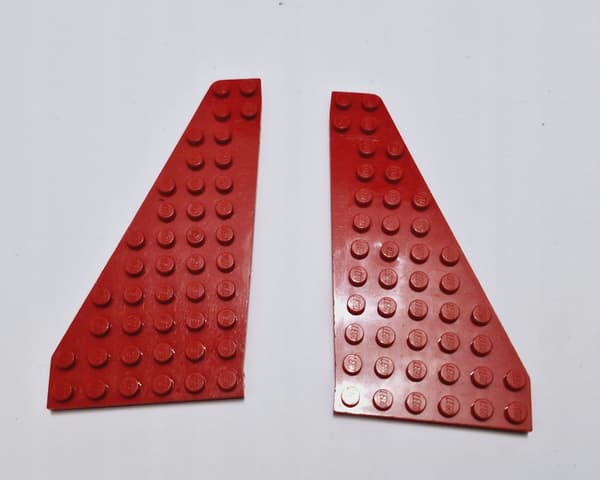 LEGO 3585 3586 left + right wing, red