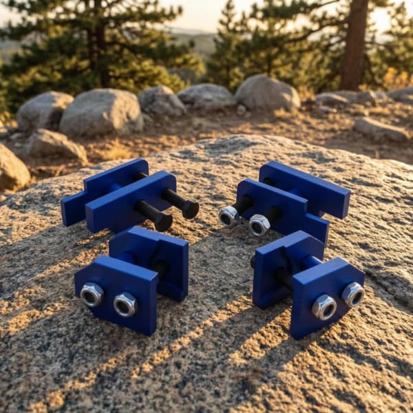 Enhanced handling. Increased ATV height | Machined mounting plates, red