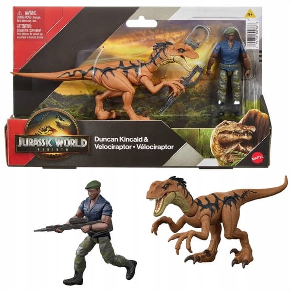 JURASSIC WORLD JGB85 – DUNCAN KINCAID & VELOCIRAPTOR
