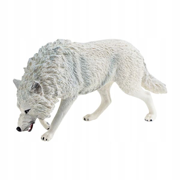 Wolf figurine Handicrafts Desk decorations Collection Cake toppers White