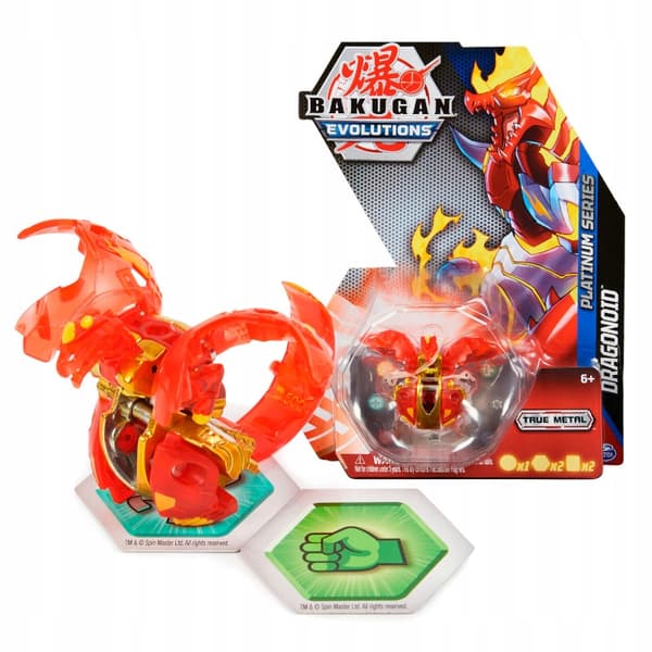BAKUGAN EVOLUTIONS PLATINUM DRAGONOID FIGURINE