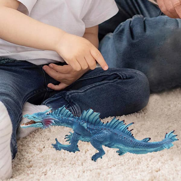 Velociraptor Standing Dinosaur Model Figurine – Early Learning Toy – Blue