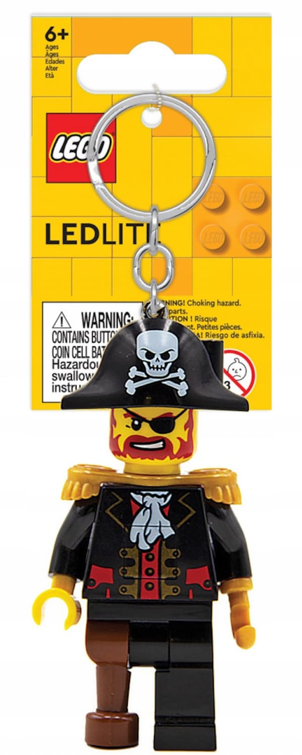 LEGO PIRATES REDBEARD PIRATE LED TORCH KEYRING + GIFT BAG