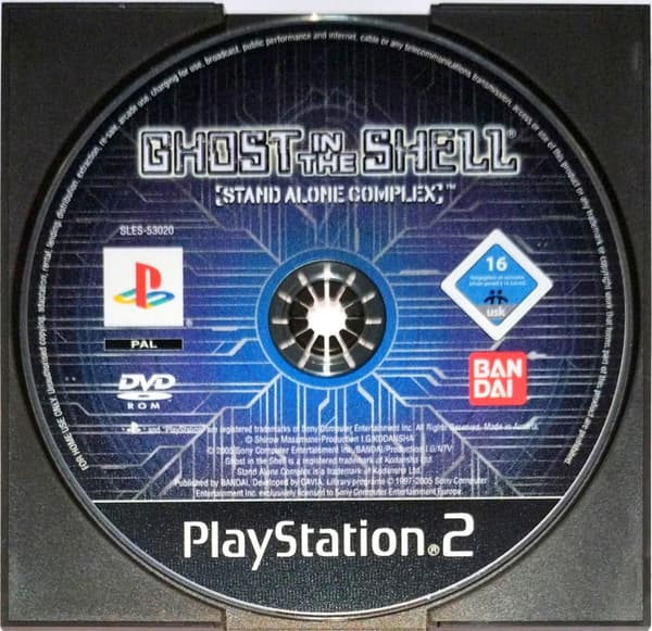 GHOST IN THE SHELL PlayStation 2 (PS2) DISC ONLY