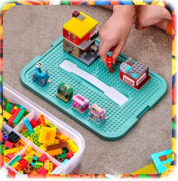 CHILDREN’S BLOCK STORAGE BOX – ORGANISER WITH COMPARTMENTS, 18L – MAKES A GREAT GIFT
