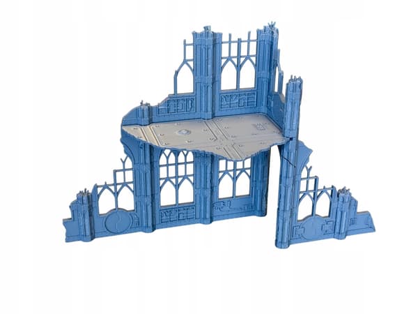 The auditorium, a Gothic ruin with a portal and windows