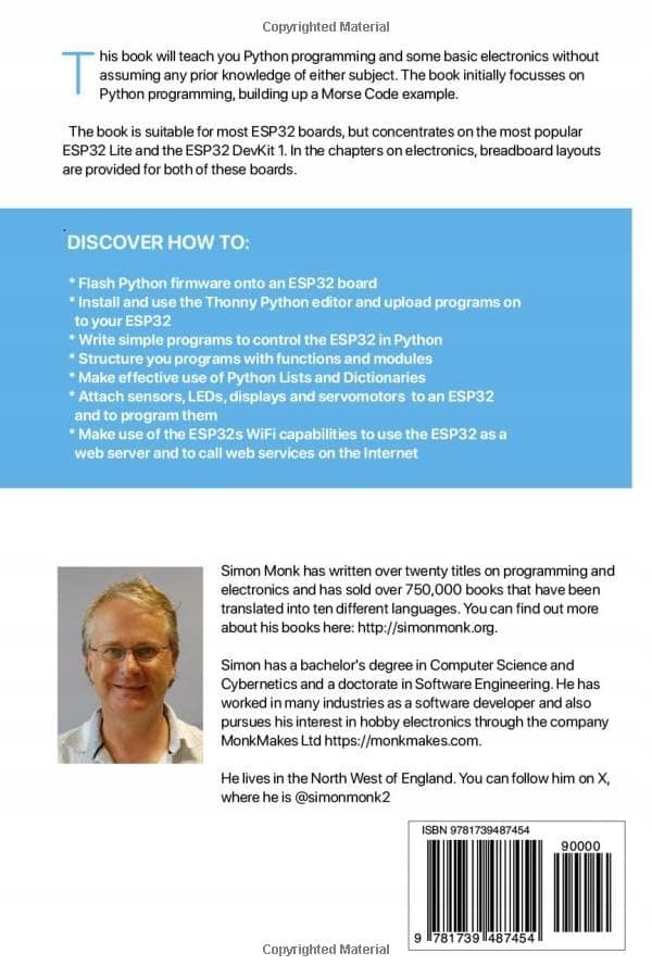 Programming ESP32: Learn MicroPython Coding and Electronics by Monk, Simon