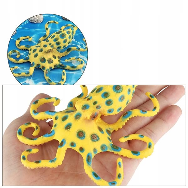 YELLOW PLASTIC OCTOPUS FOR INTERIOR DECORATION