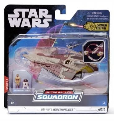 STAR WARS MICRO GALAXY JEDI STARFIGHTER + OBI-WAN figure