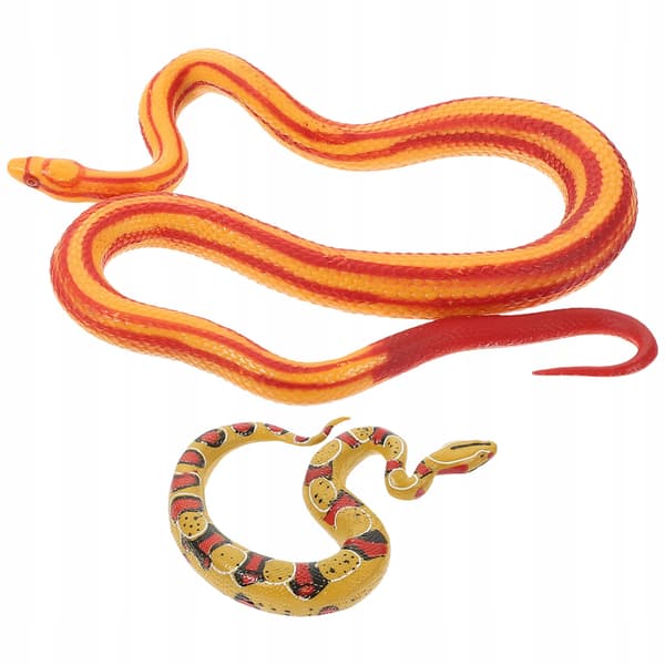 2 REALISTIC PLASTIC SNAKES – DECORATIONS AND TOYS