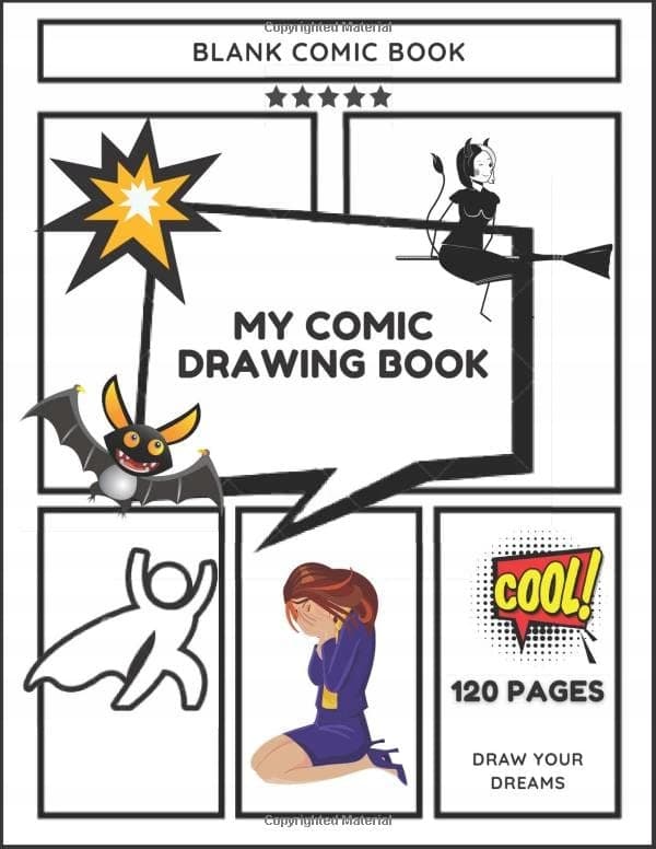My Comic Drawing Book (Blank Comic Book): A 120-page notebook for drawing your own