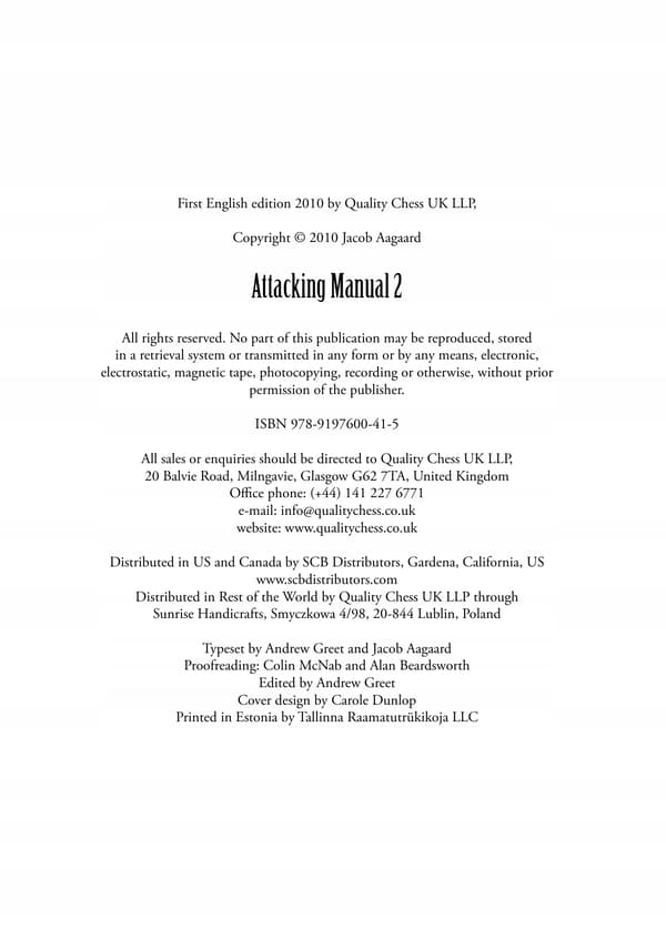 Attacking Manual 2 by Jacob Aagaard (hardback)