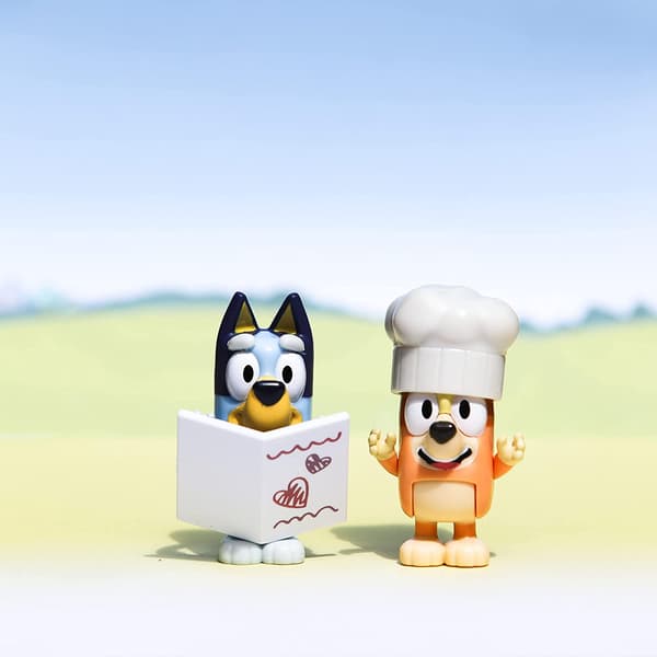 BLUEY AND BINGO FANCY RESTAURANT FIGURINES