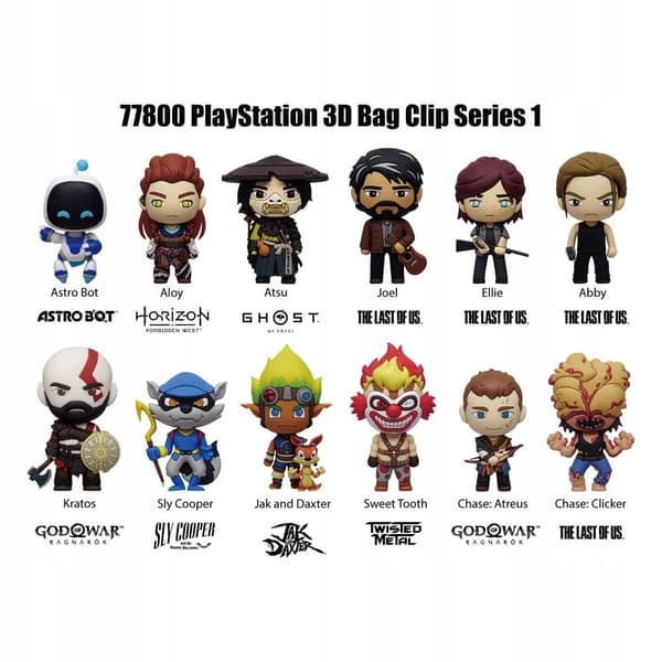 Gacha PlayStation 3D Foam Bag Clips Series 1
