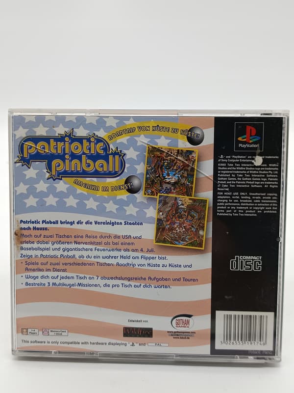 Patriotic Pinball PSX PlayStation (PSX) – boxed