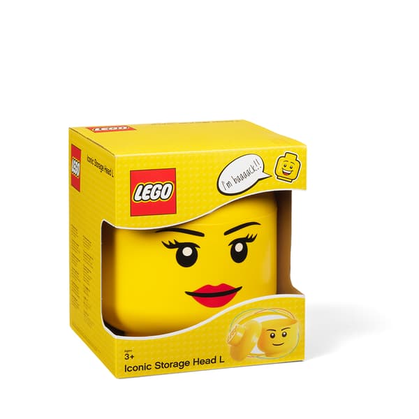 LEGO container – girl’s head, 2 litres, size S