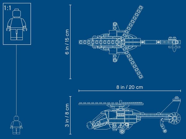 LEGO 31092 Creator – Helicopter – Motorboat – Glider – 3-in-1 set