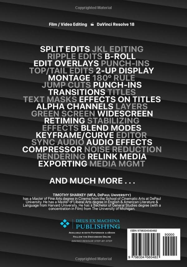 Sharkey, Timothy: DaVinci Resolve Editing: Step-by-Step Instructions