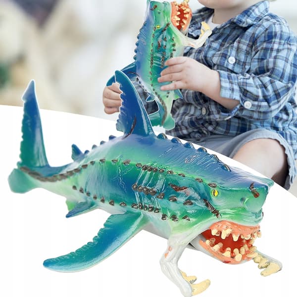 Soft rubber latex shark figurine