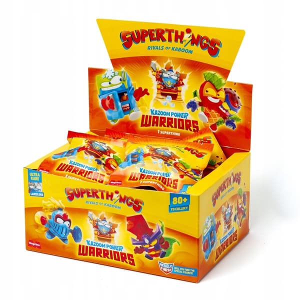 25 x SUPERTHINGS KAZOOM Power Warriors Box Pouch with Figure