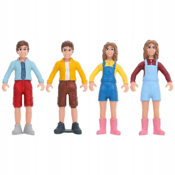 A SET OF COLOURFUL MINI FIGURINES FOR DISPLAY