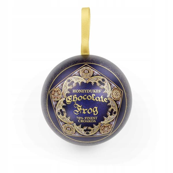 Harry Potter Christmas tree bauble with a Chocolate Frog badge