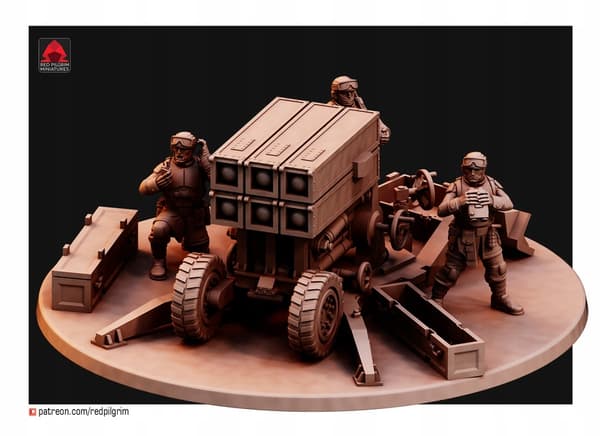 ARTILLERY REGIMENT WITH ROCKET LAUNCHER x4 Red Pil