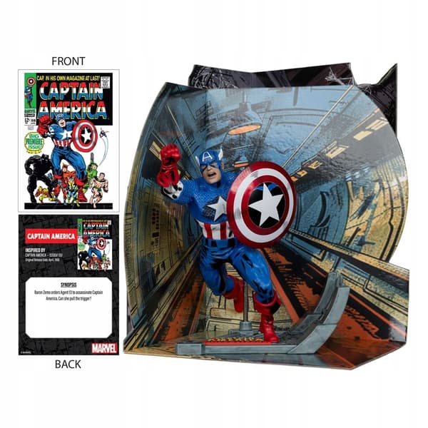 McFarlane Marvel Captain America 1:10 Scale Collectible with Scene (Capta