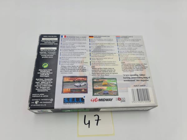NINTENDO 64 WORLD DRIVER CHAMPIONSHIP CARDBOARD BOX