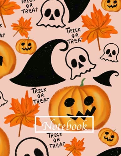 Notebook: Trick or treat notebook, Halloween special