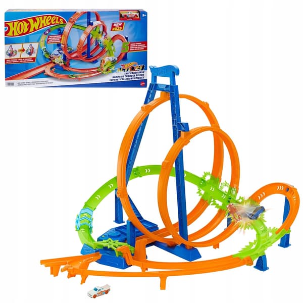 Hot Wheels Epic Loop Set: 5 Crash Zones with Speed Booster