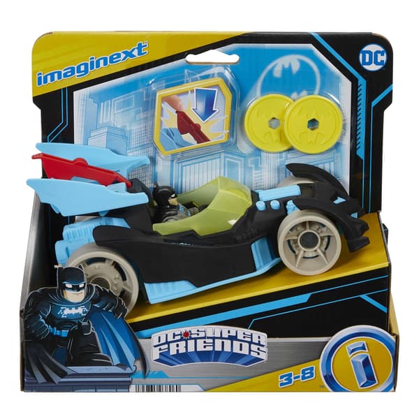 IMAGINEXT DC BAT-TECH BATMOBILE AND BATMAN FIGURINE + TOY CAR